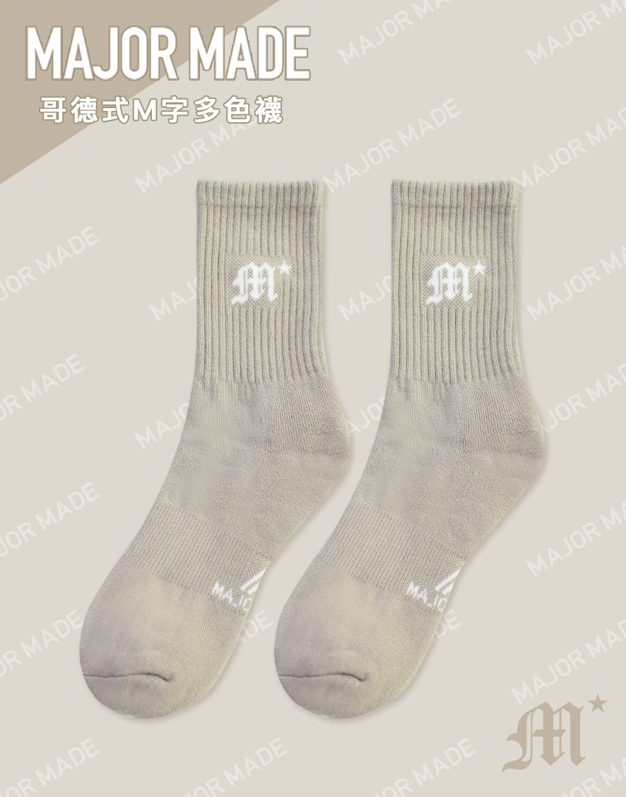哥德M字多色襪