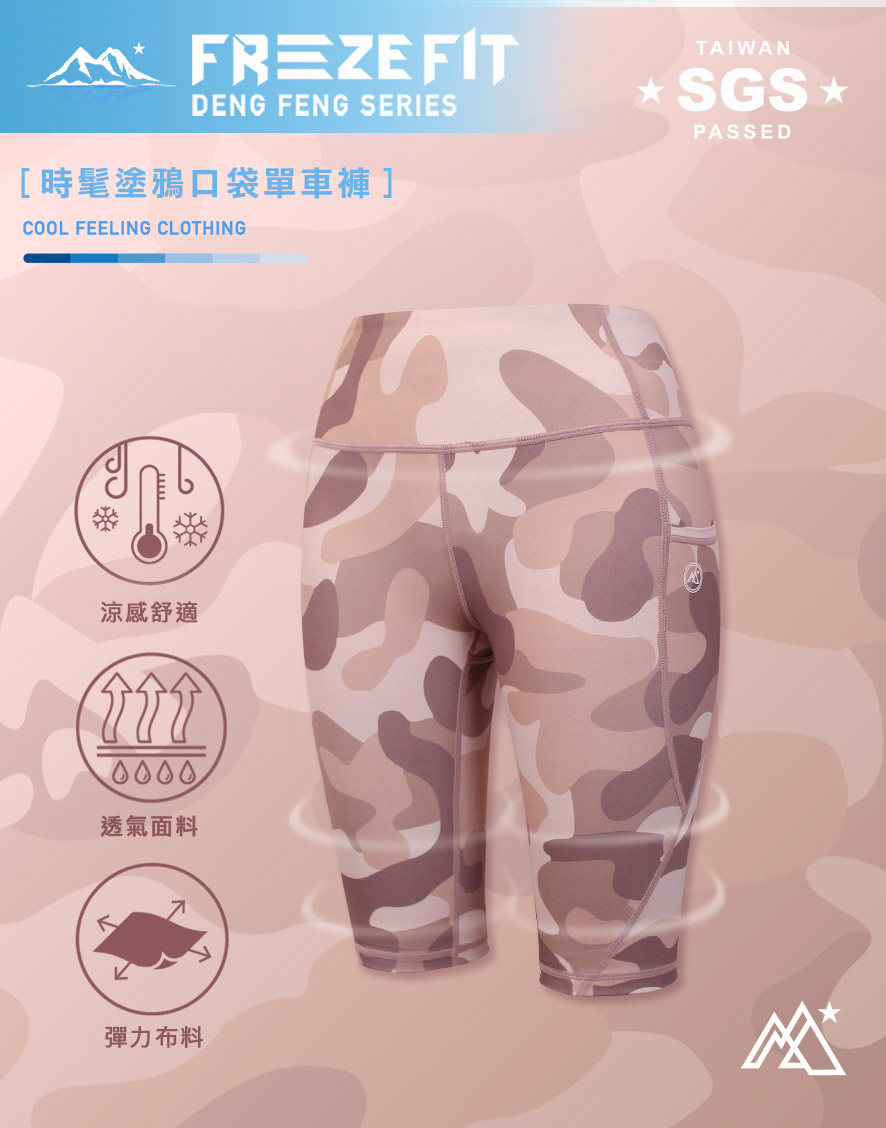 時髦塗鴉口袋單車褲