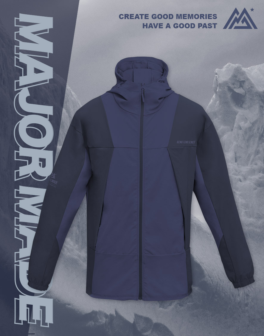 Ｙ型拼色登峰外套