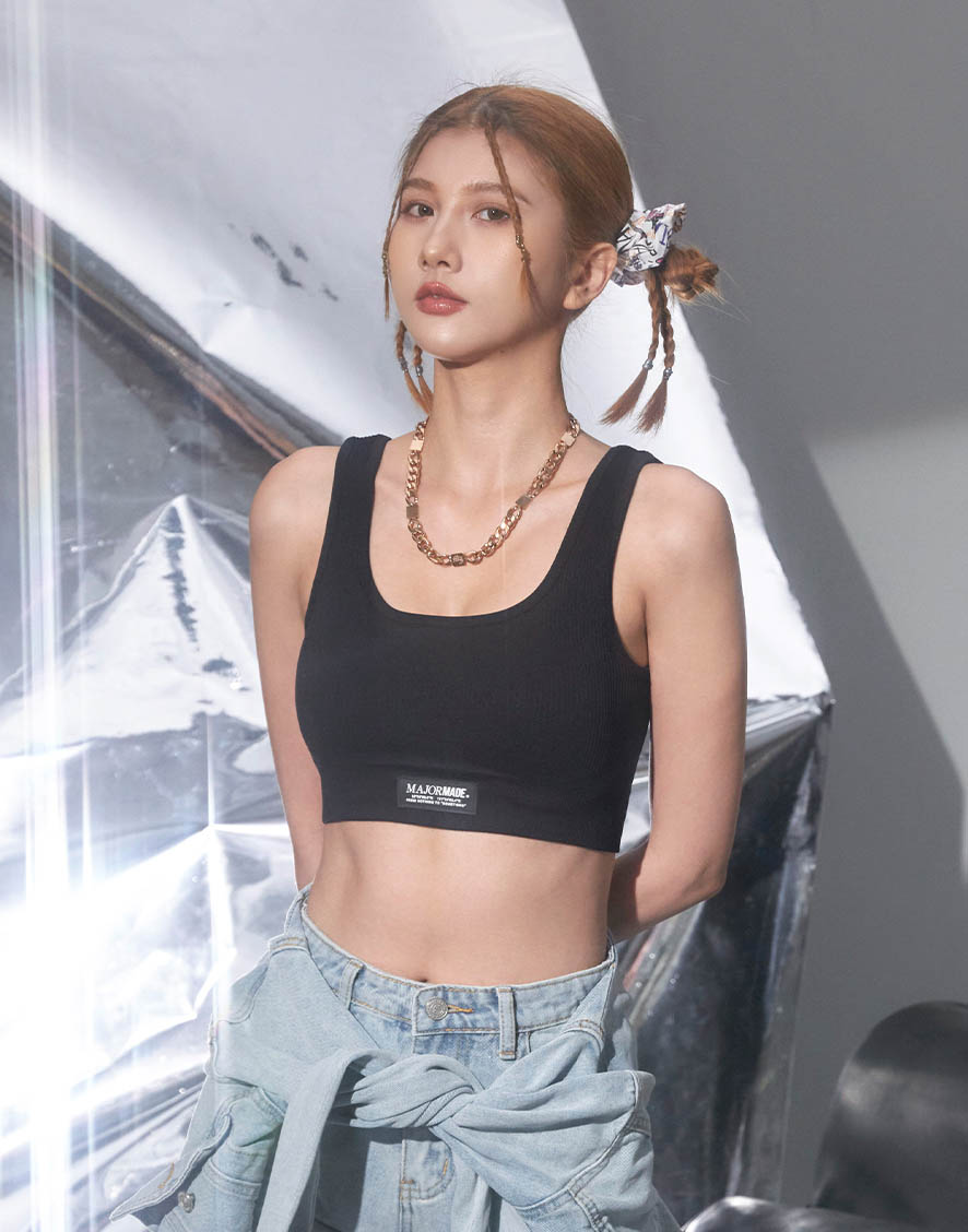 二代厚實坑條U型彈力背心