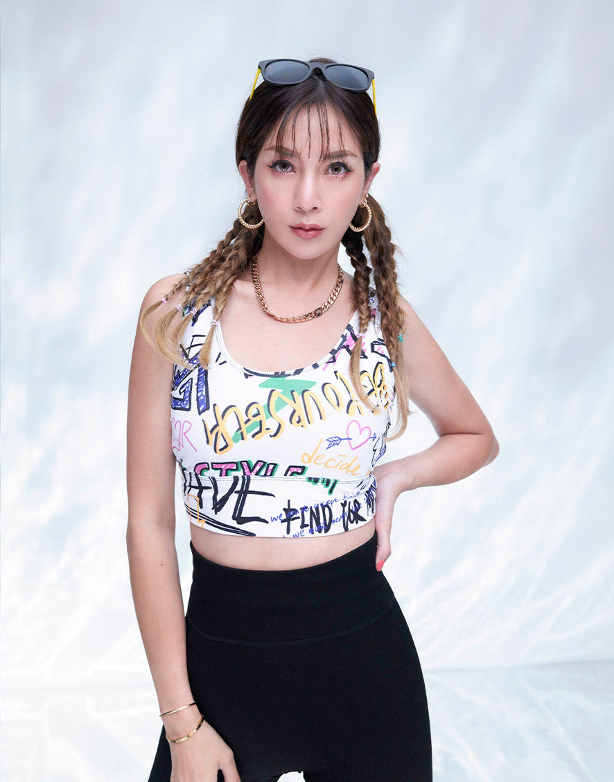 雙U塗鴉時髦背心'