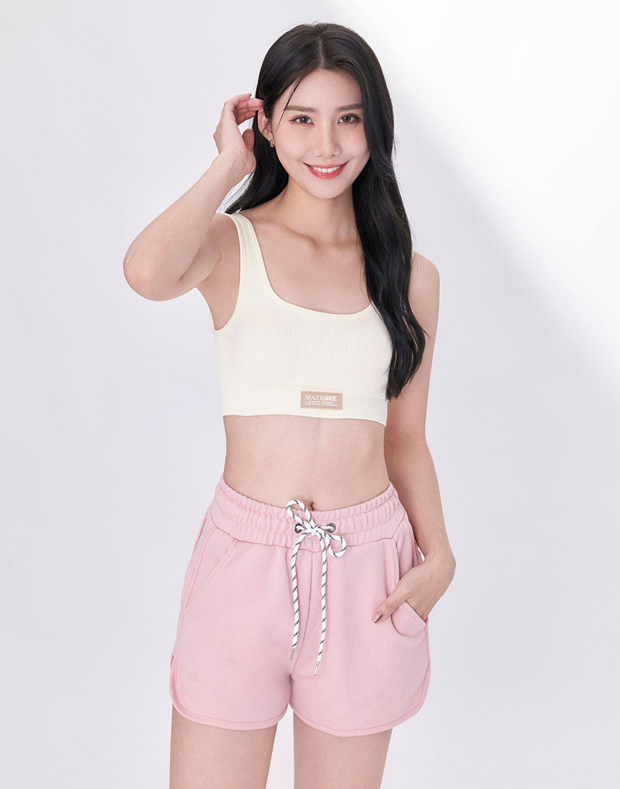 立體字浮雕棉短褲