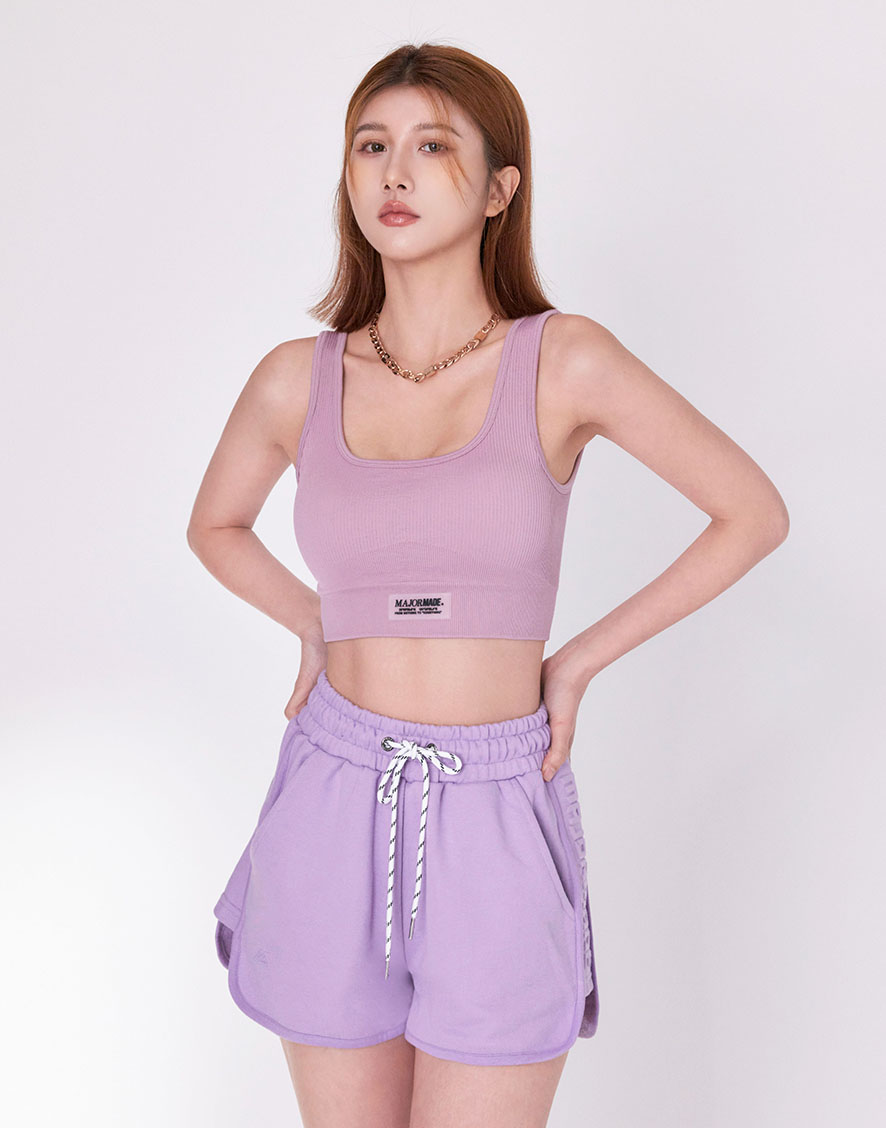 立體字浮雕棉短褲