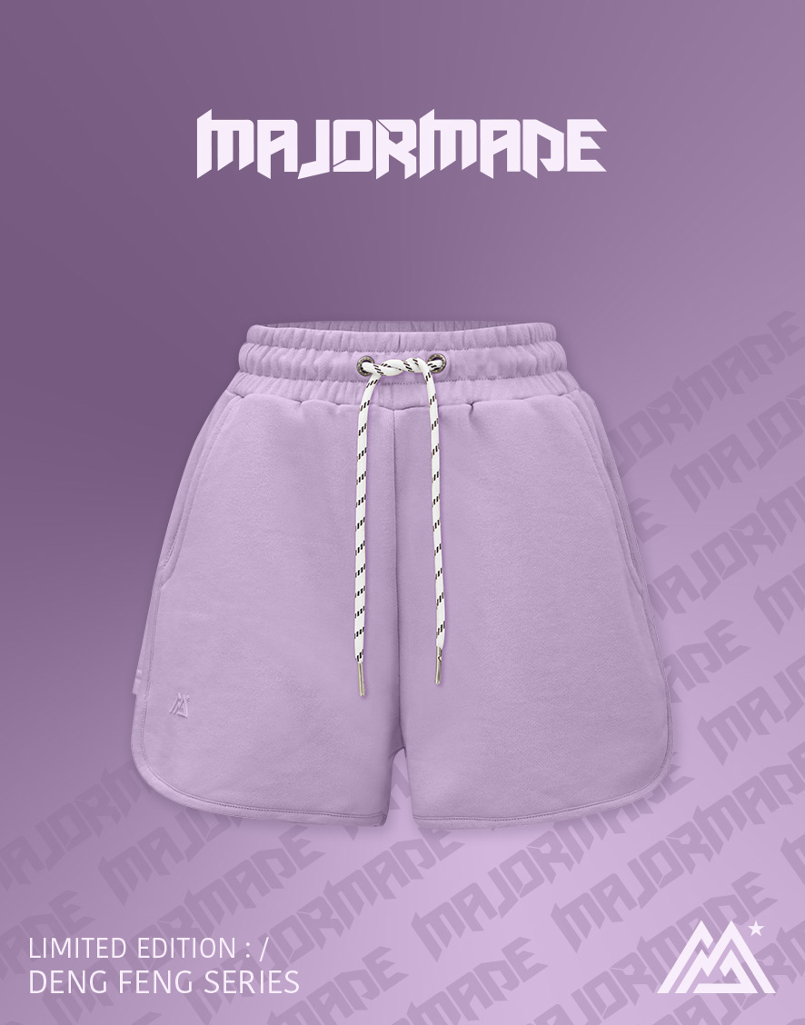 立體字浮雕棉短褲