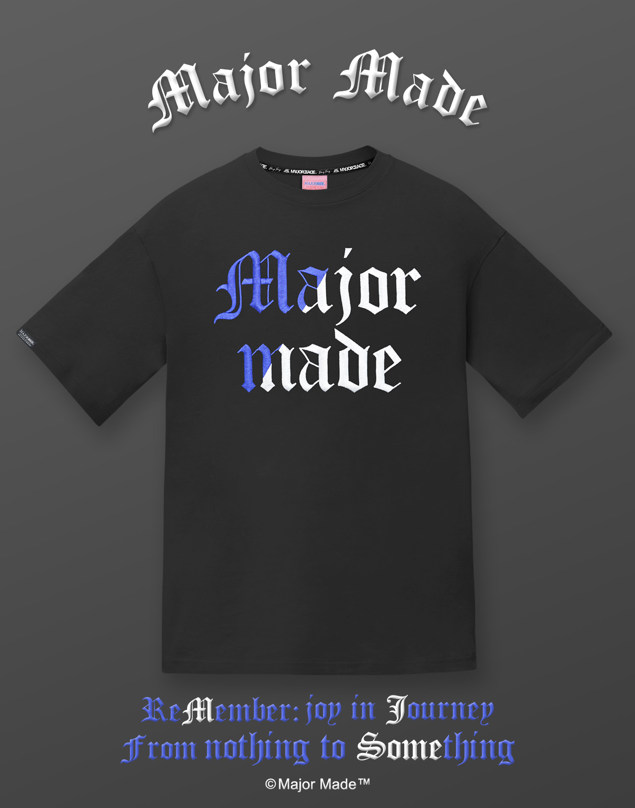 歌德字雙色刺繡短Tee