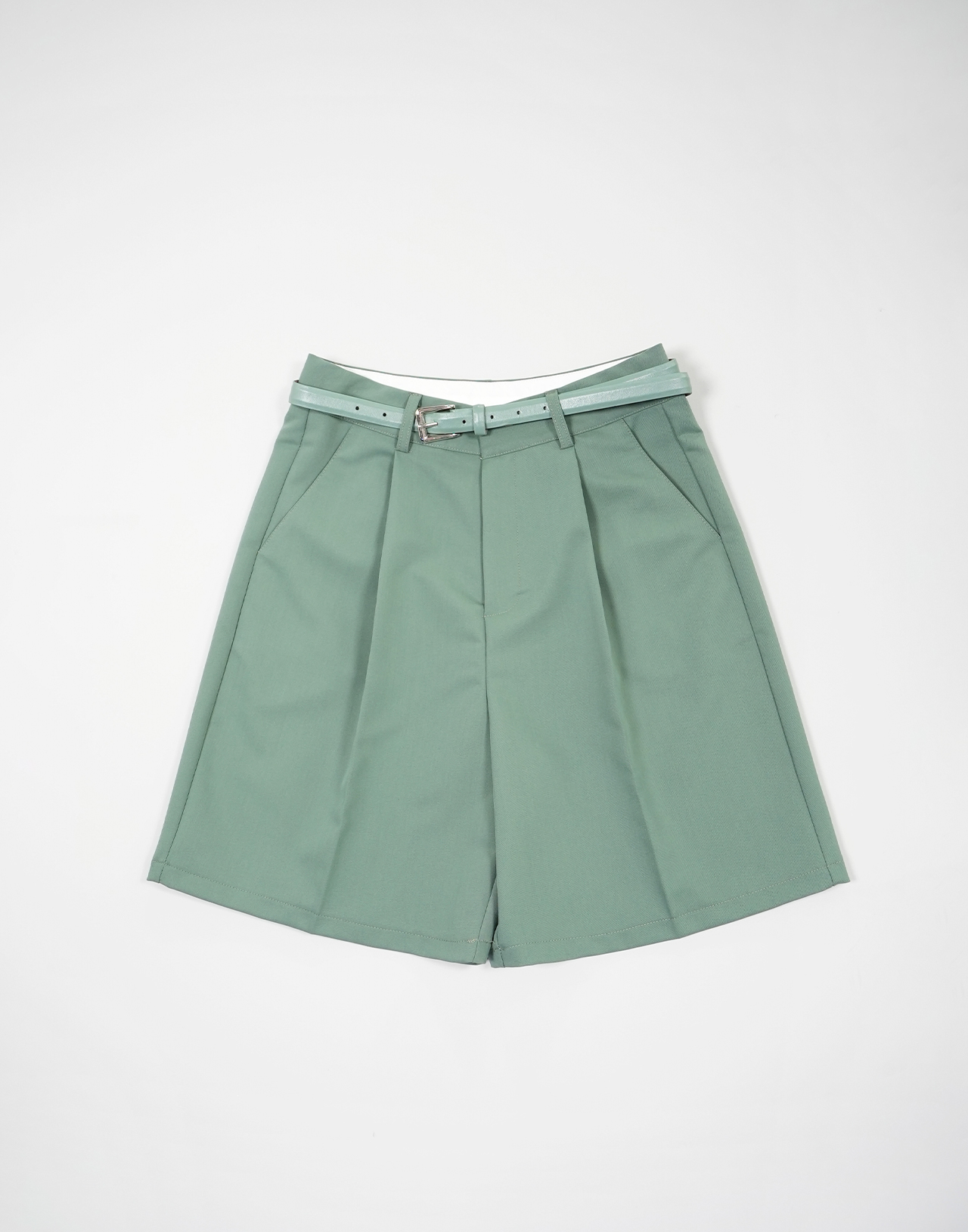 Anu 打摺西裝五分褲附皮帶