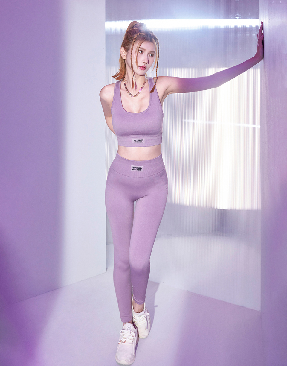 無縫小標彈力修身內搭褲