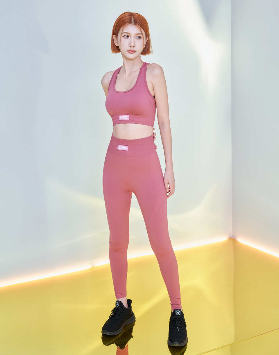 無縫小標彈力修身內搭褲