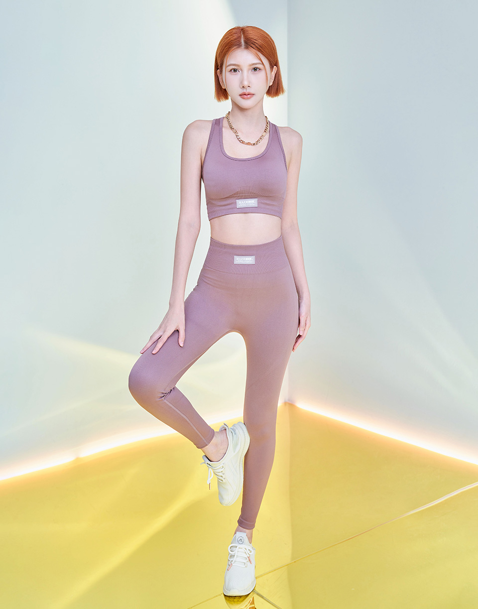 無縫小標彈力修身內搭褲