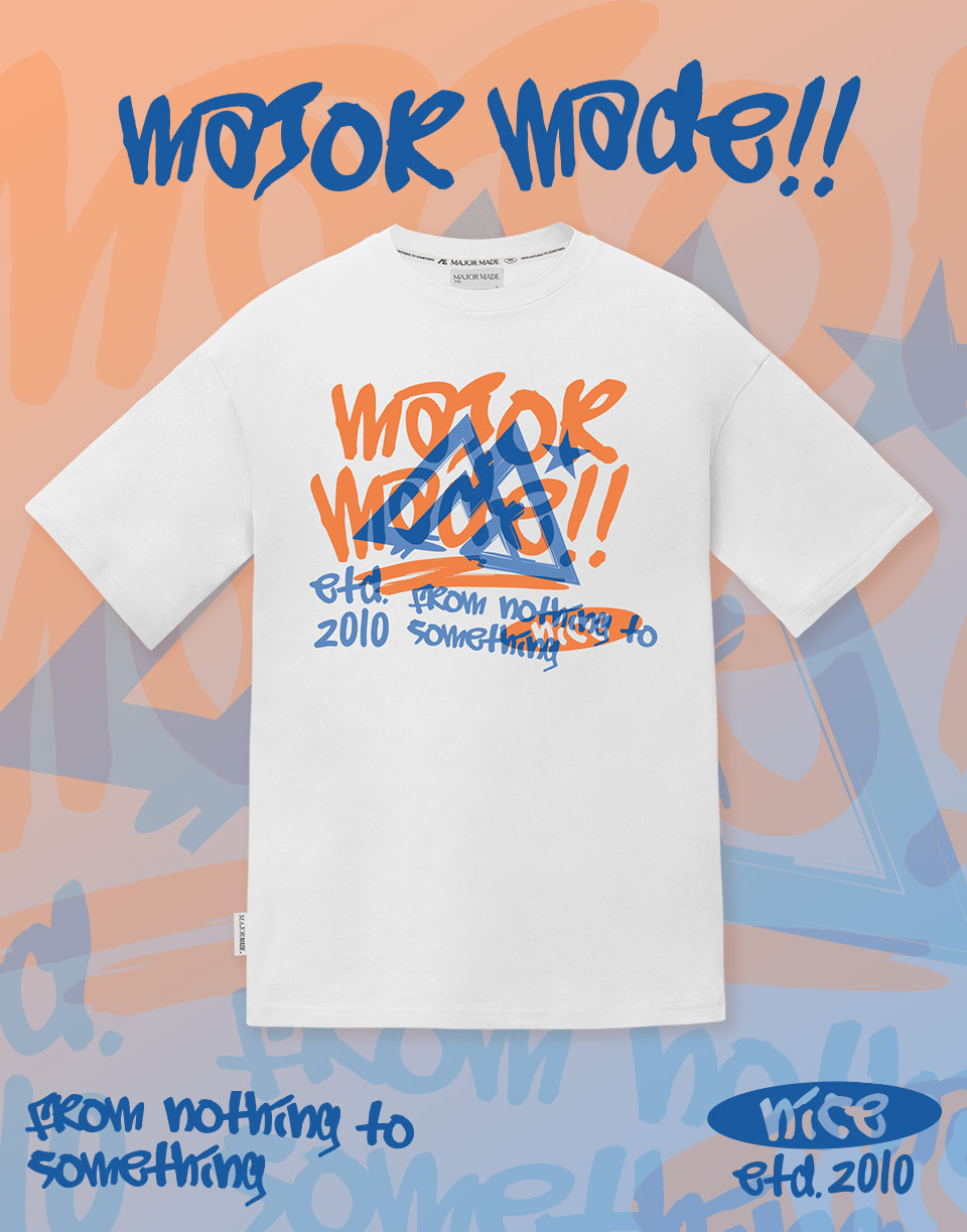 盡情玩樂塗鴉疊層短TEE