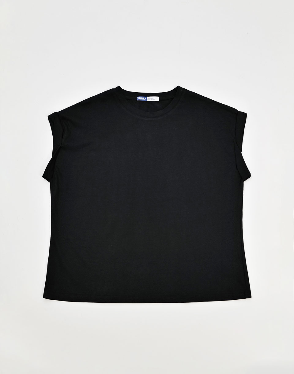 MMBA 反摺袖造型素TEE