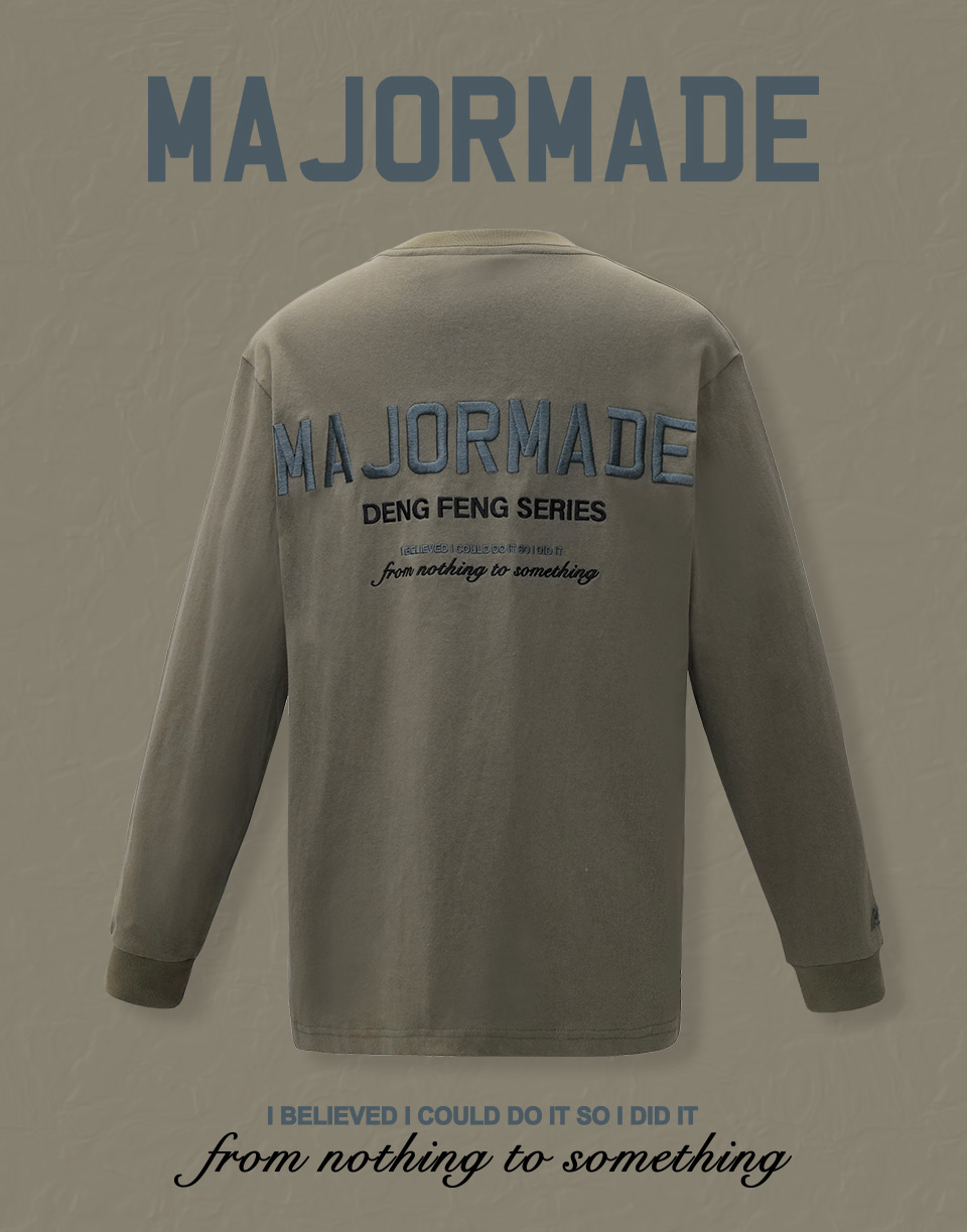 刺繡文字薄長TEE