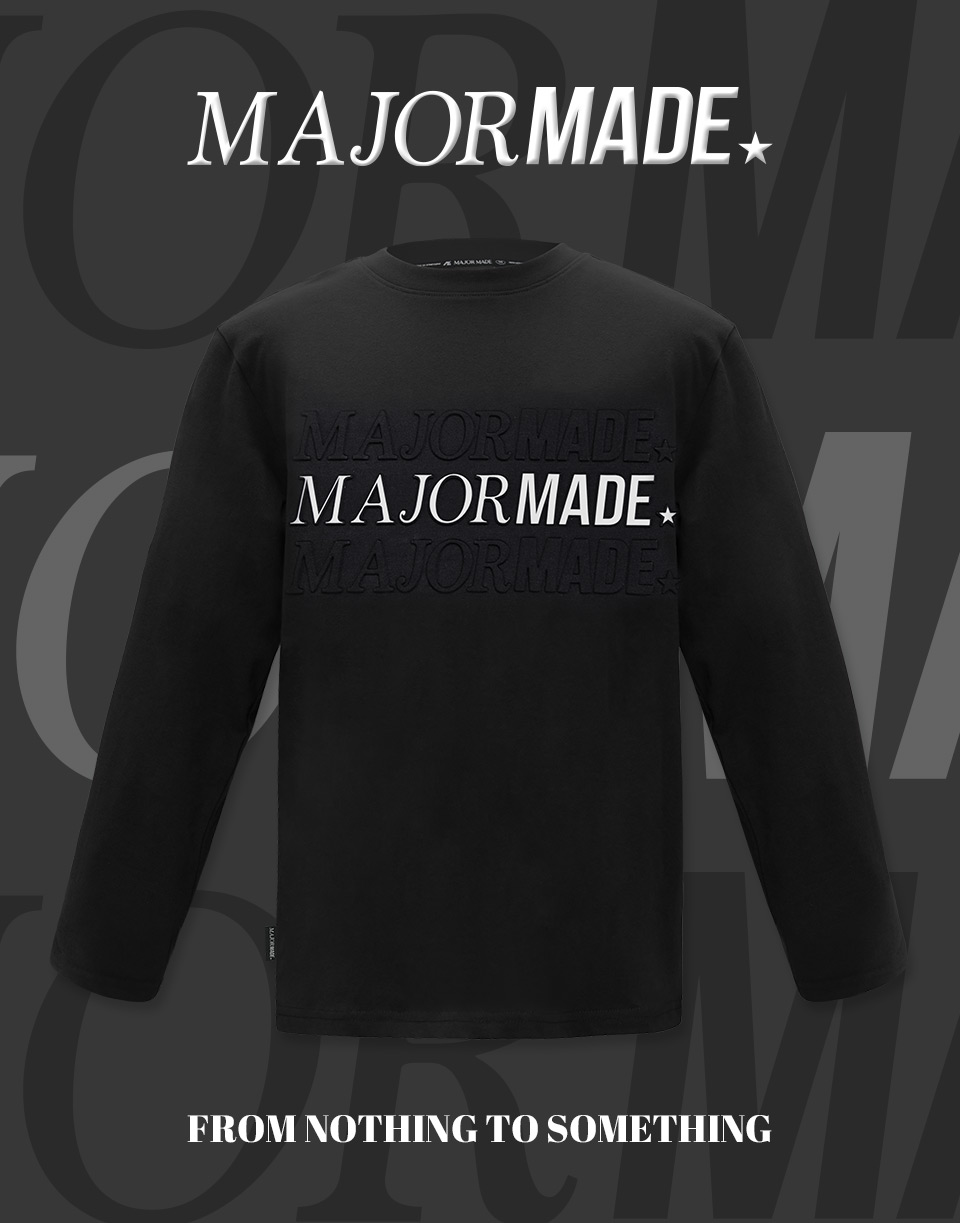 立體浮雕MAJOR薄長TEE