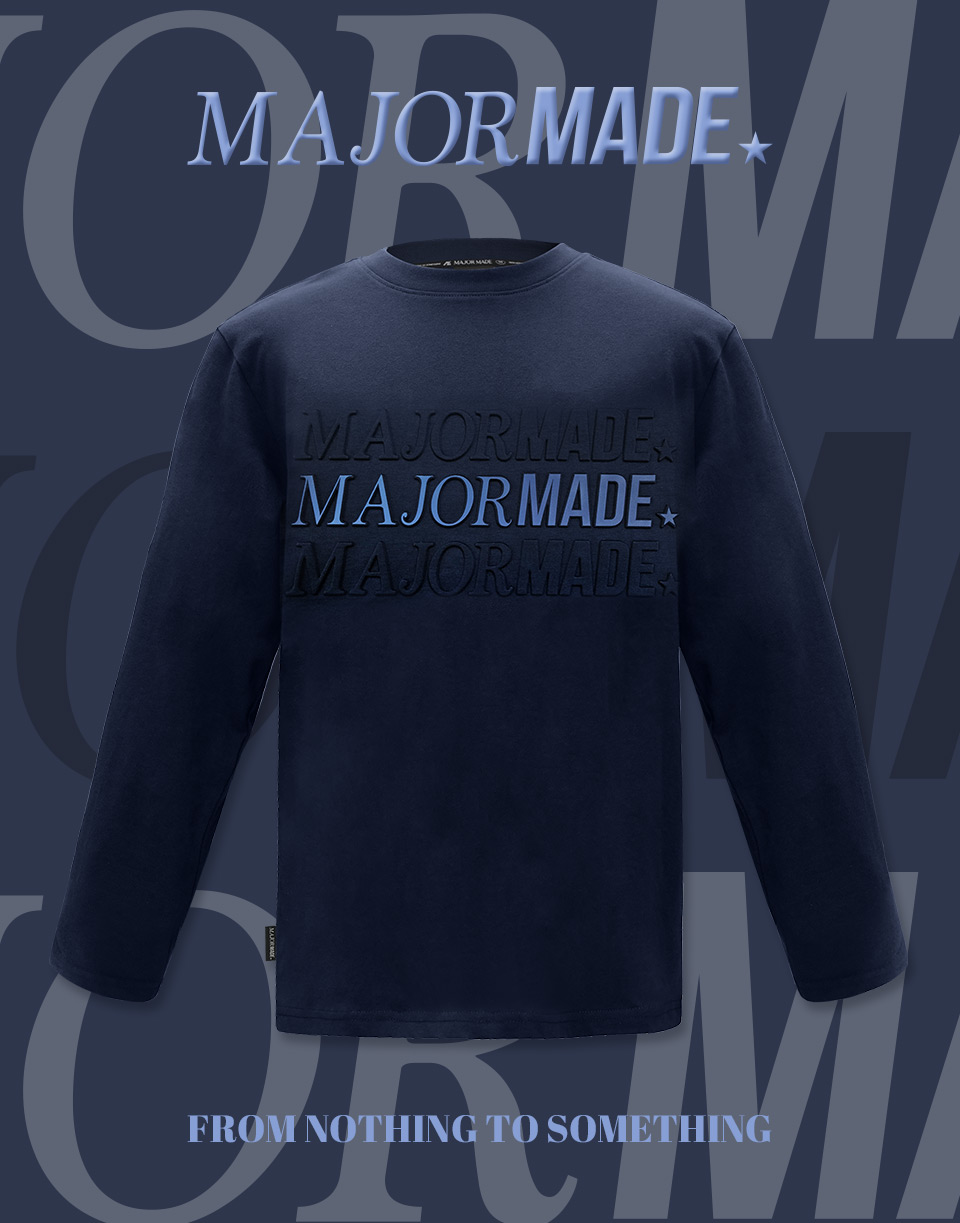 立體浮雕MAJOR薄長TEE