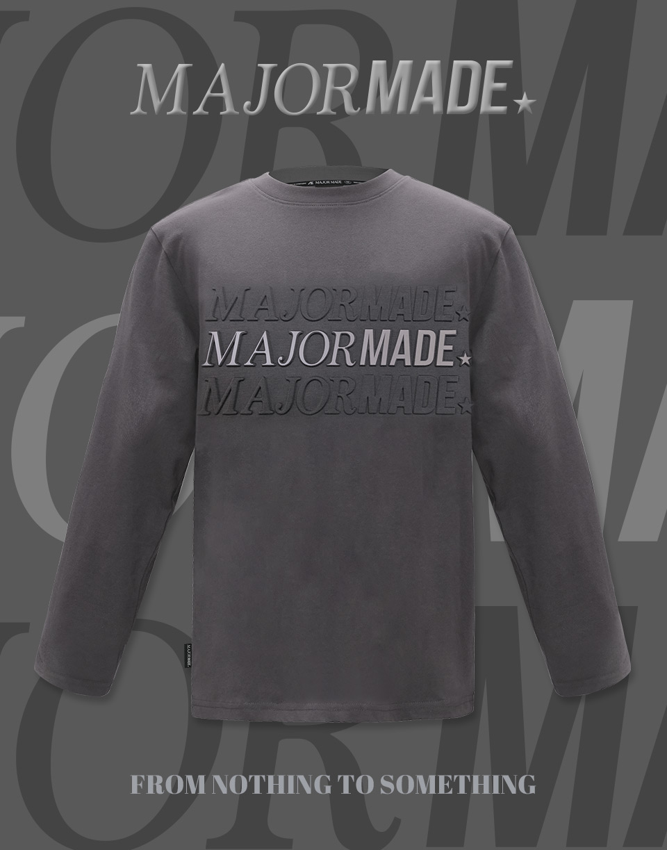 立體浮雕MAJOR薄長TEE