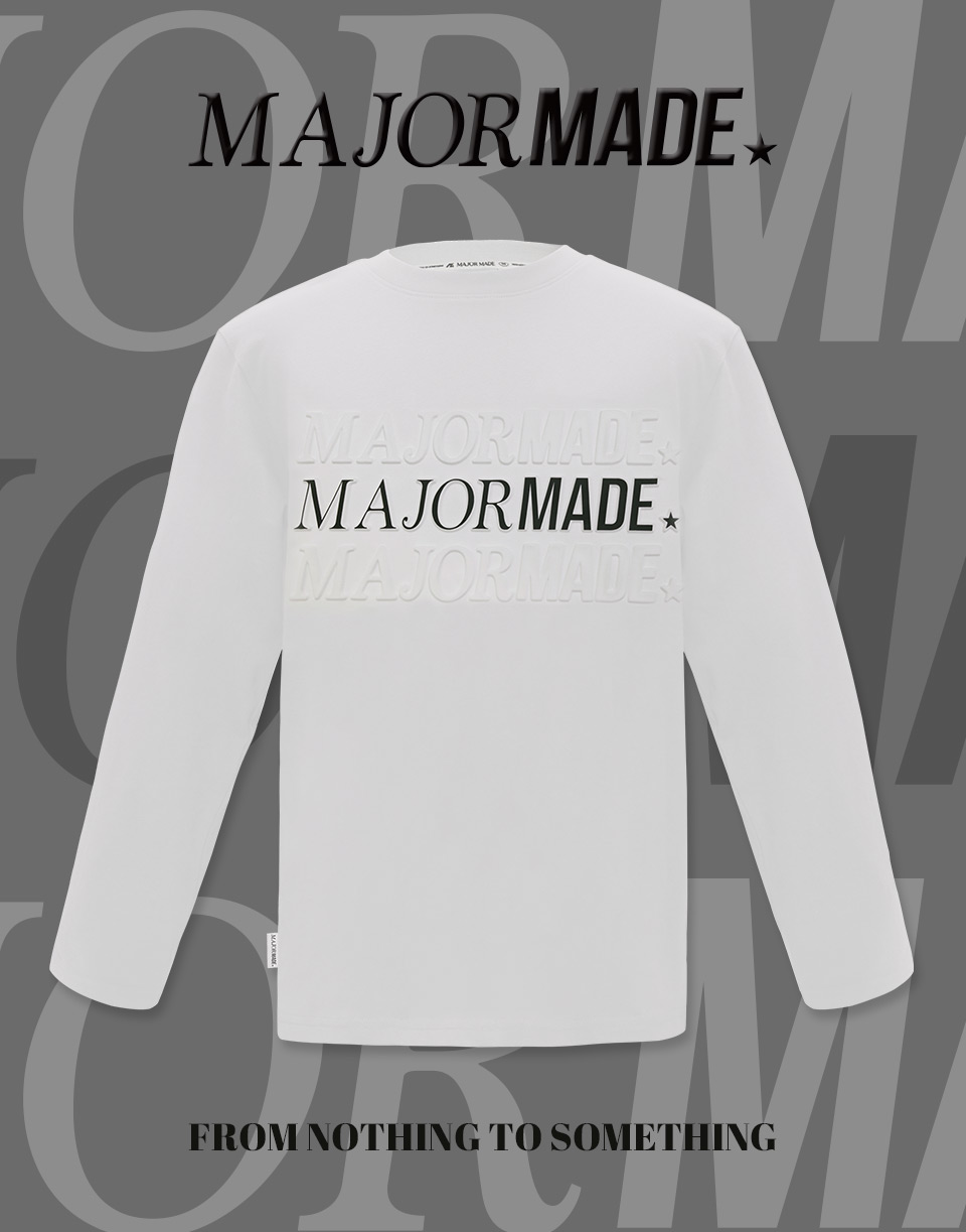 立體浮雕MAJOR薄長TEE