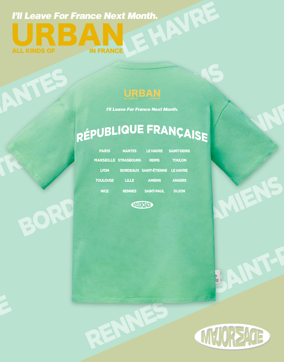 法國地名膠印短TEE