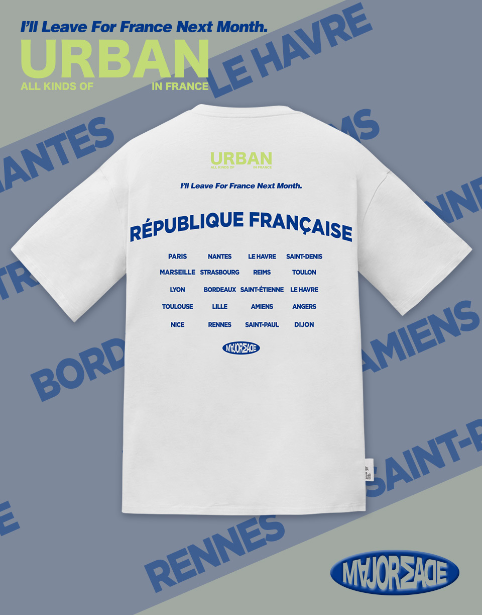 法國地名膠印短TEE