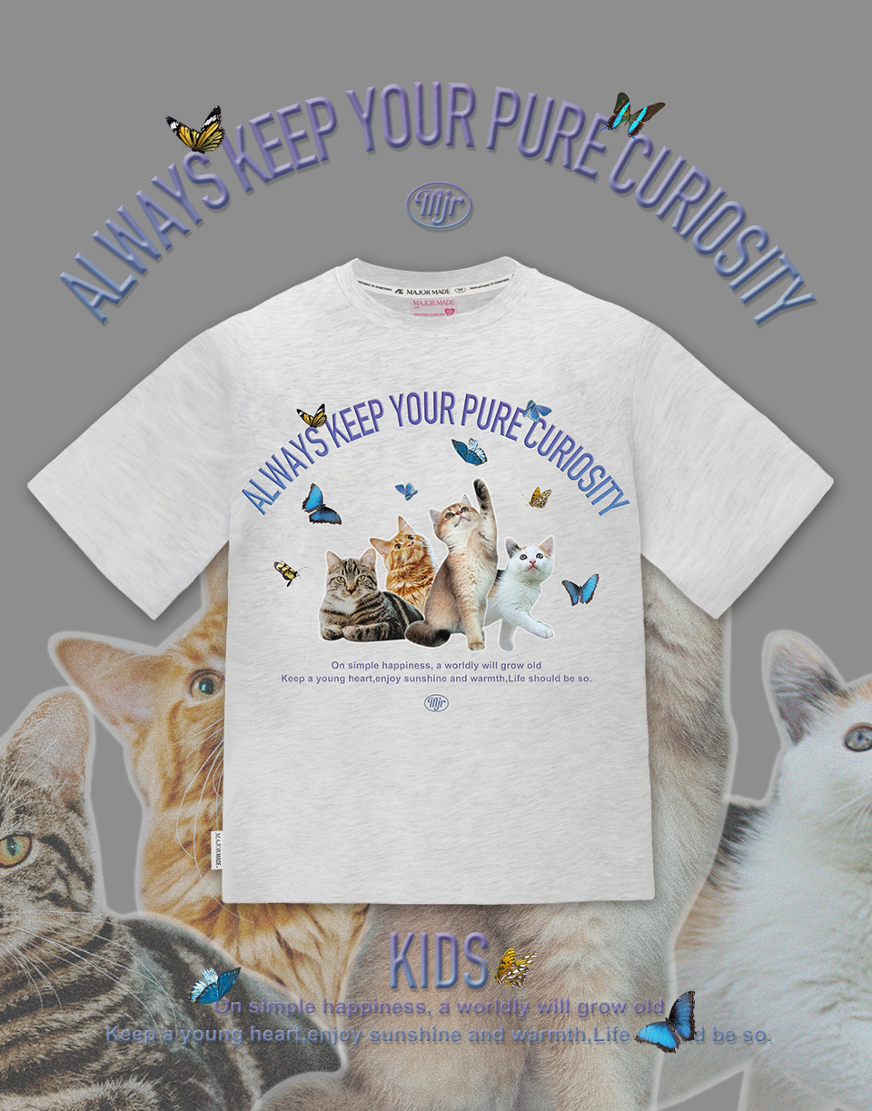 貓貓抓蝴蝶短TEE