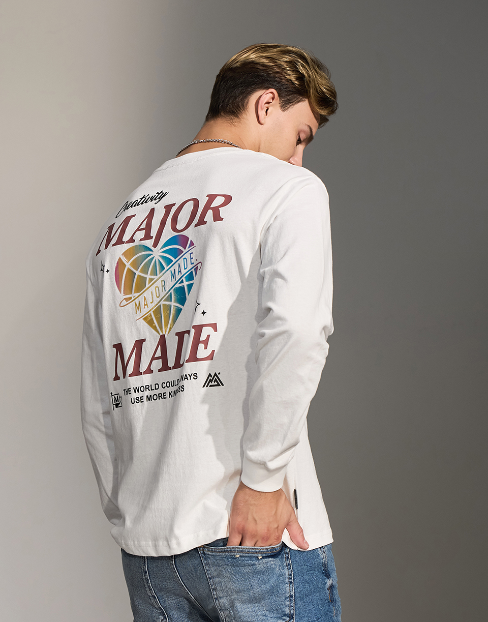 愛心地球薄長TEE