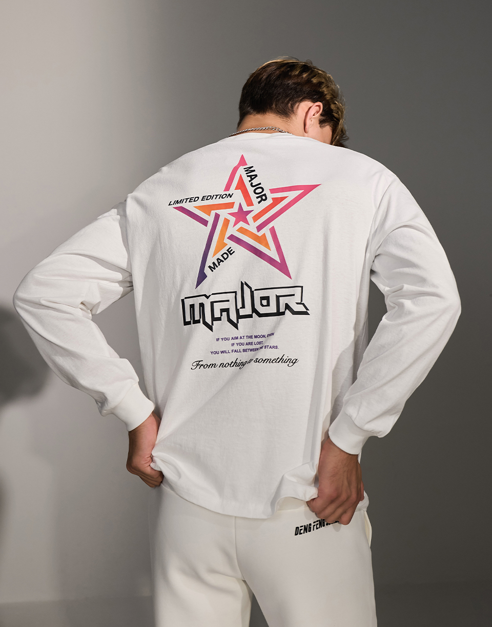炫變登峰星星薄長TEE'