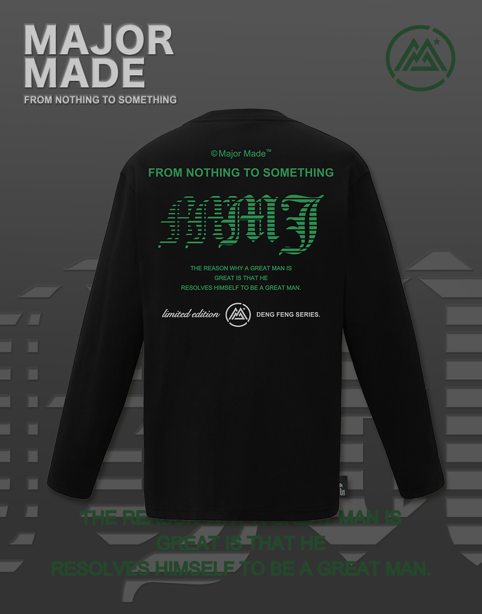 漸變線條歌德字MJ薄長TEE