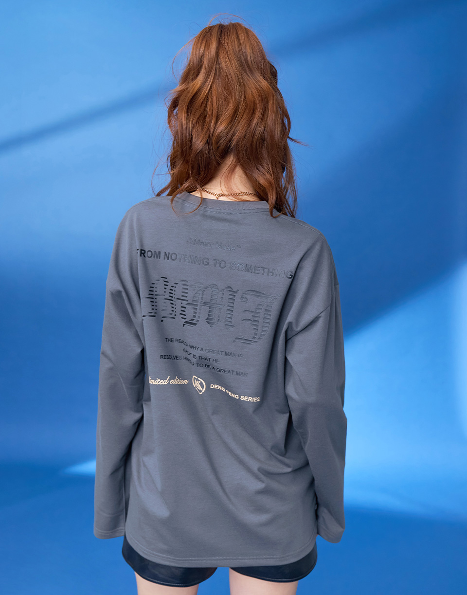 漸變線條歌德字MJ薄長TEE