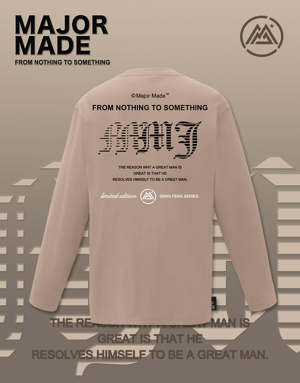 漸變線條歌德字MJ薄長TEE