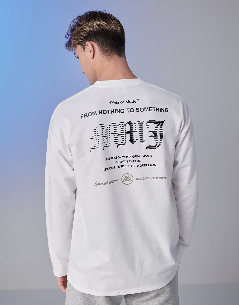 漸變線條歌德字MJ薄長TEE