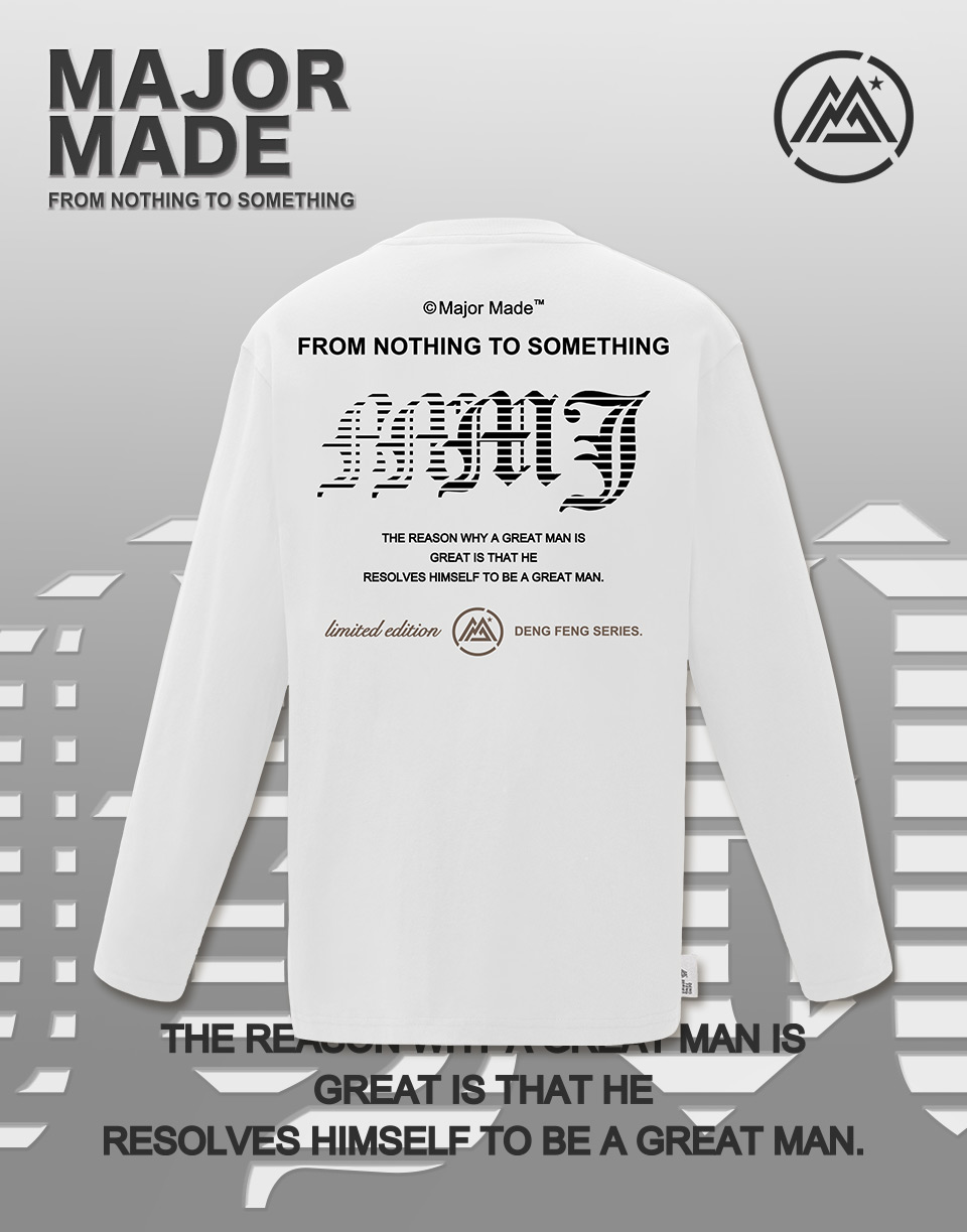 漸變線條歌德字MJ薄長TEE