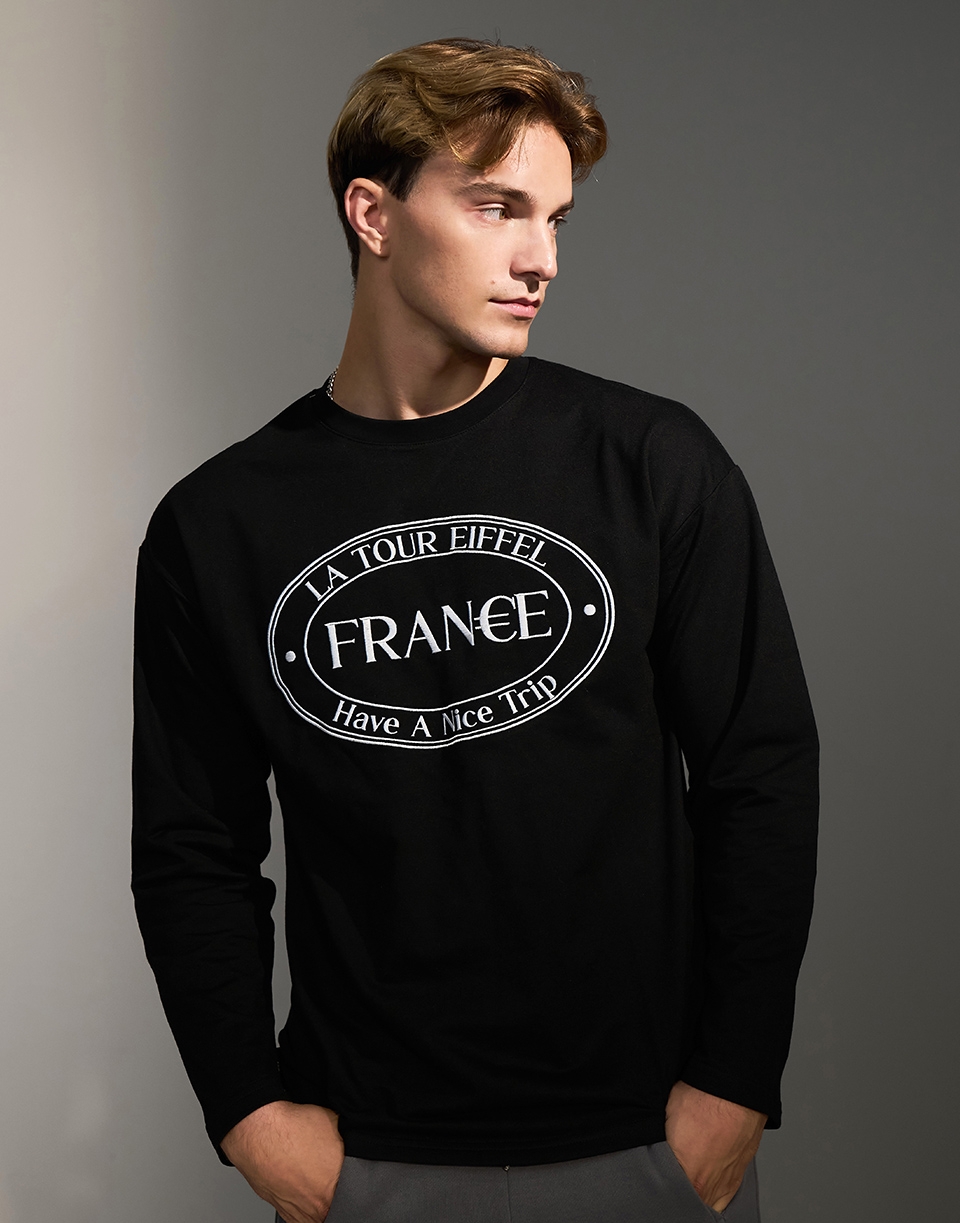 橢圓France字樣長TEE'