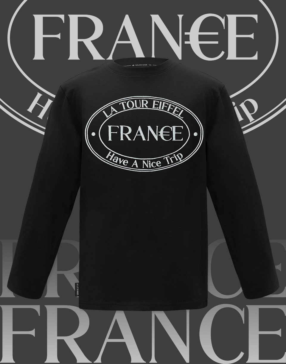 橢圓France字樣長TEE