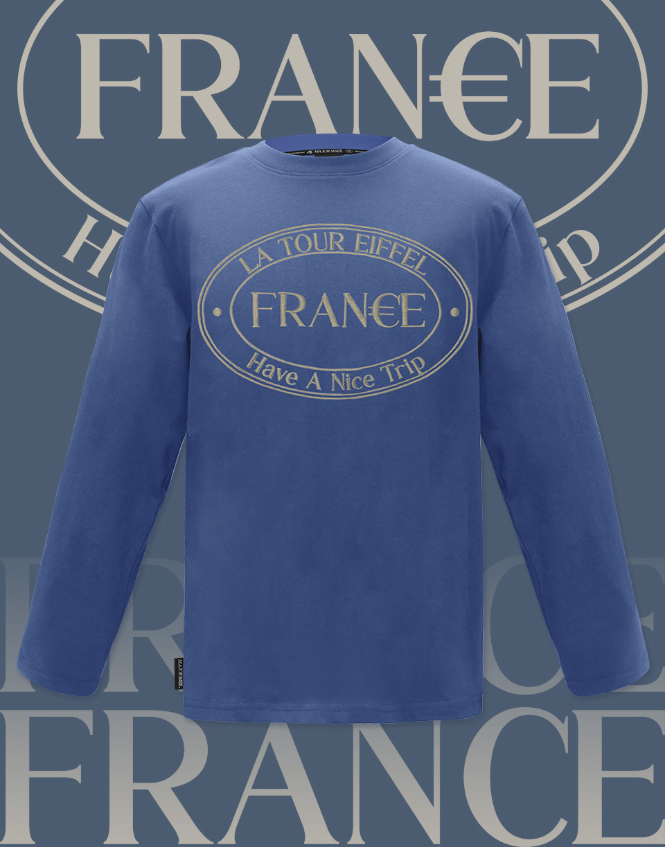 橢圓France字樣長TEE