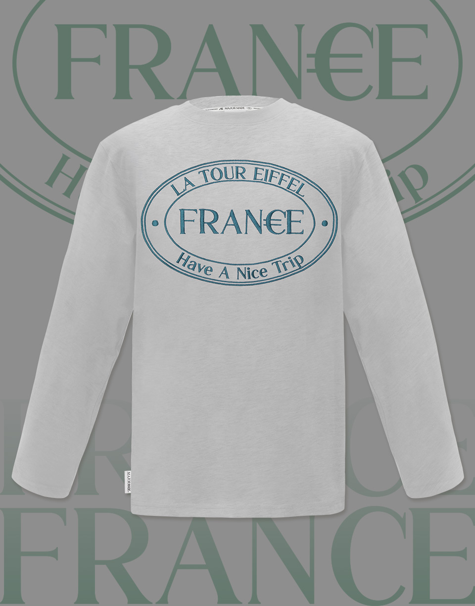 橢圓France字樣長TEE