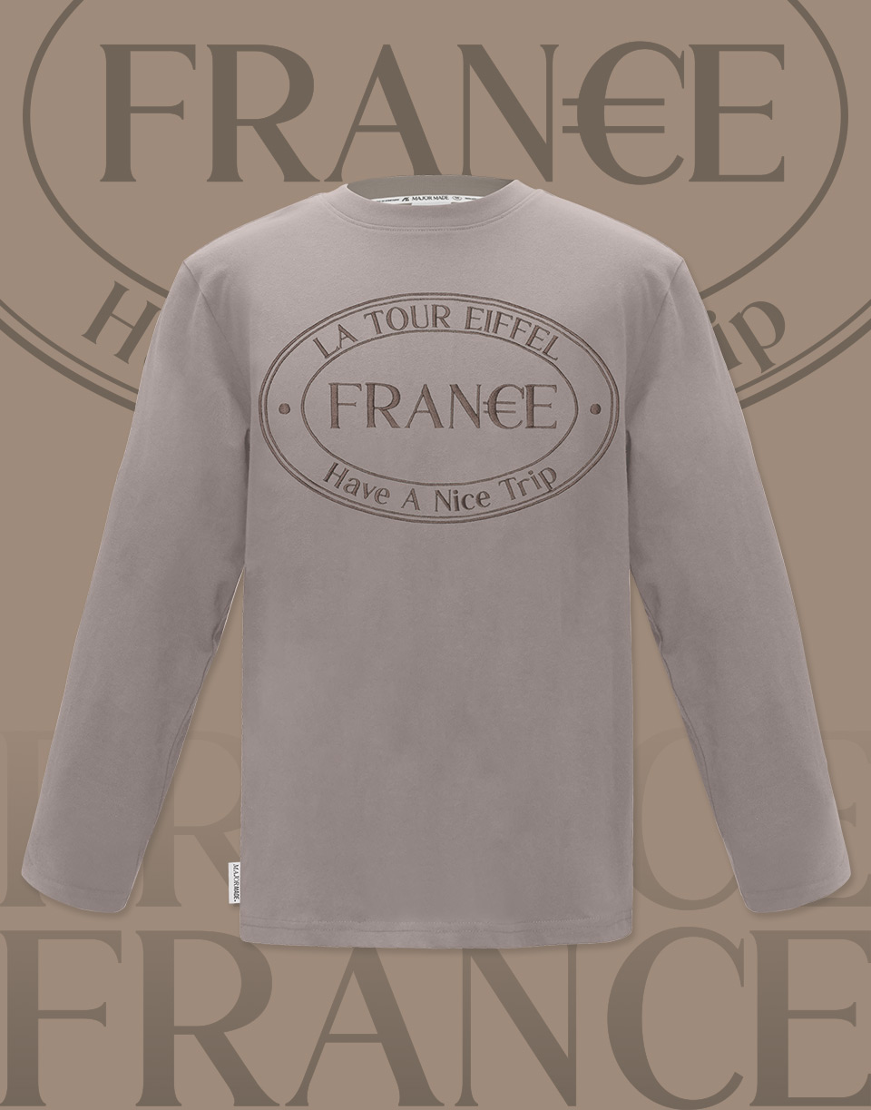 橢圓France字樣長TEE