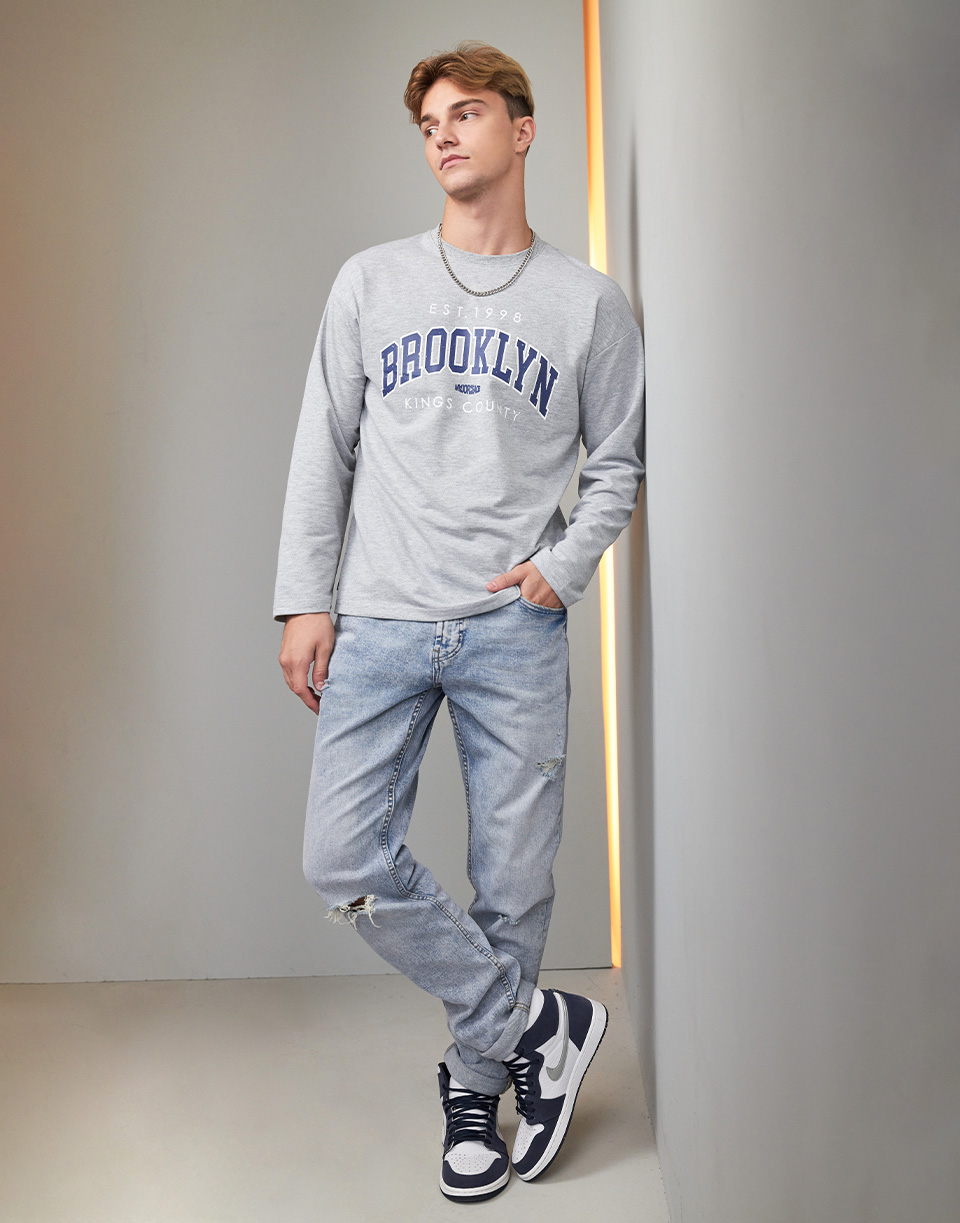 破損BROOKLYN長TEE'