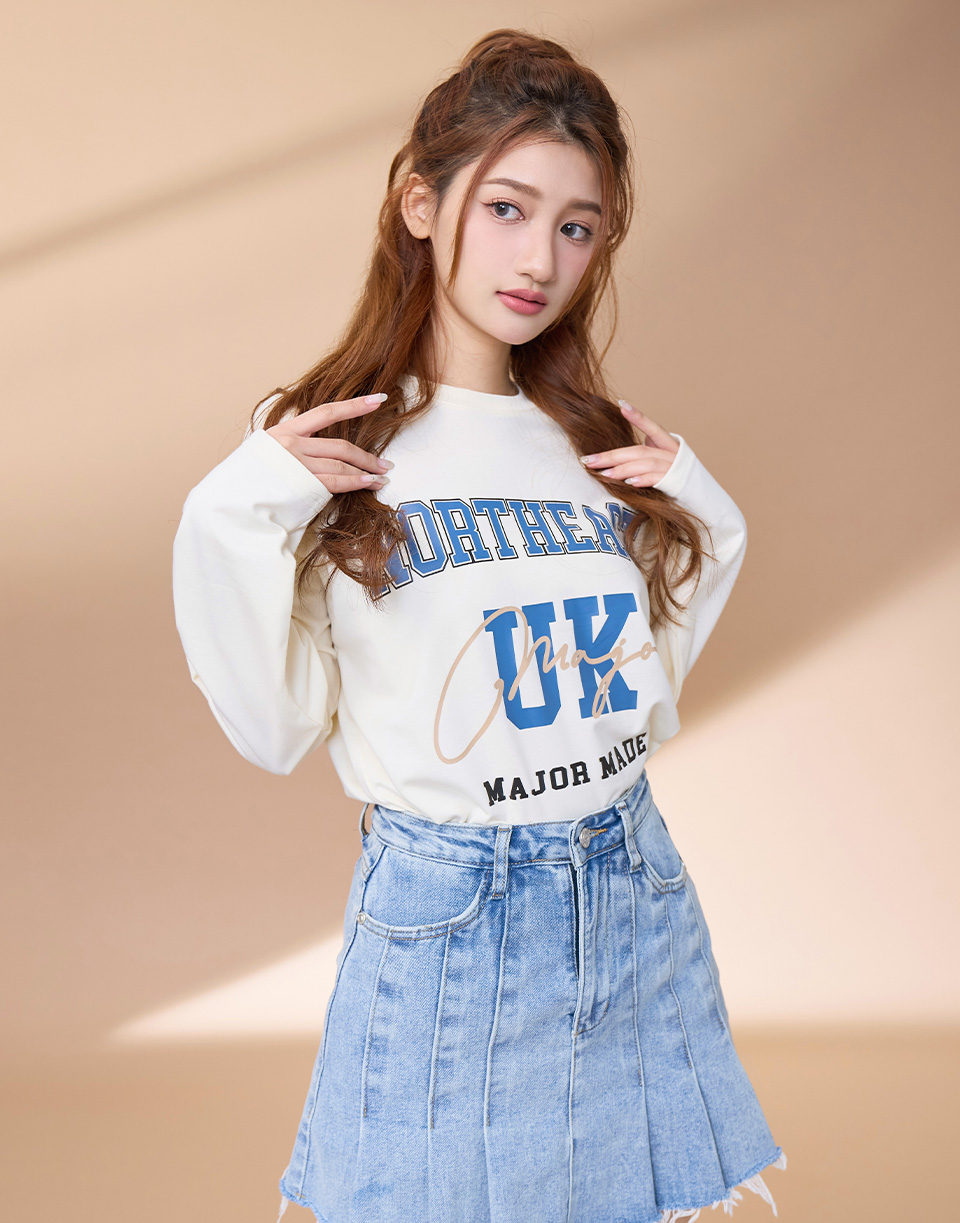 UK厚版膠日系長TEE