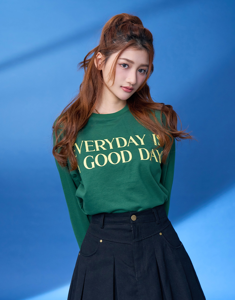 Everyday is a good day泡泡膠長TEE