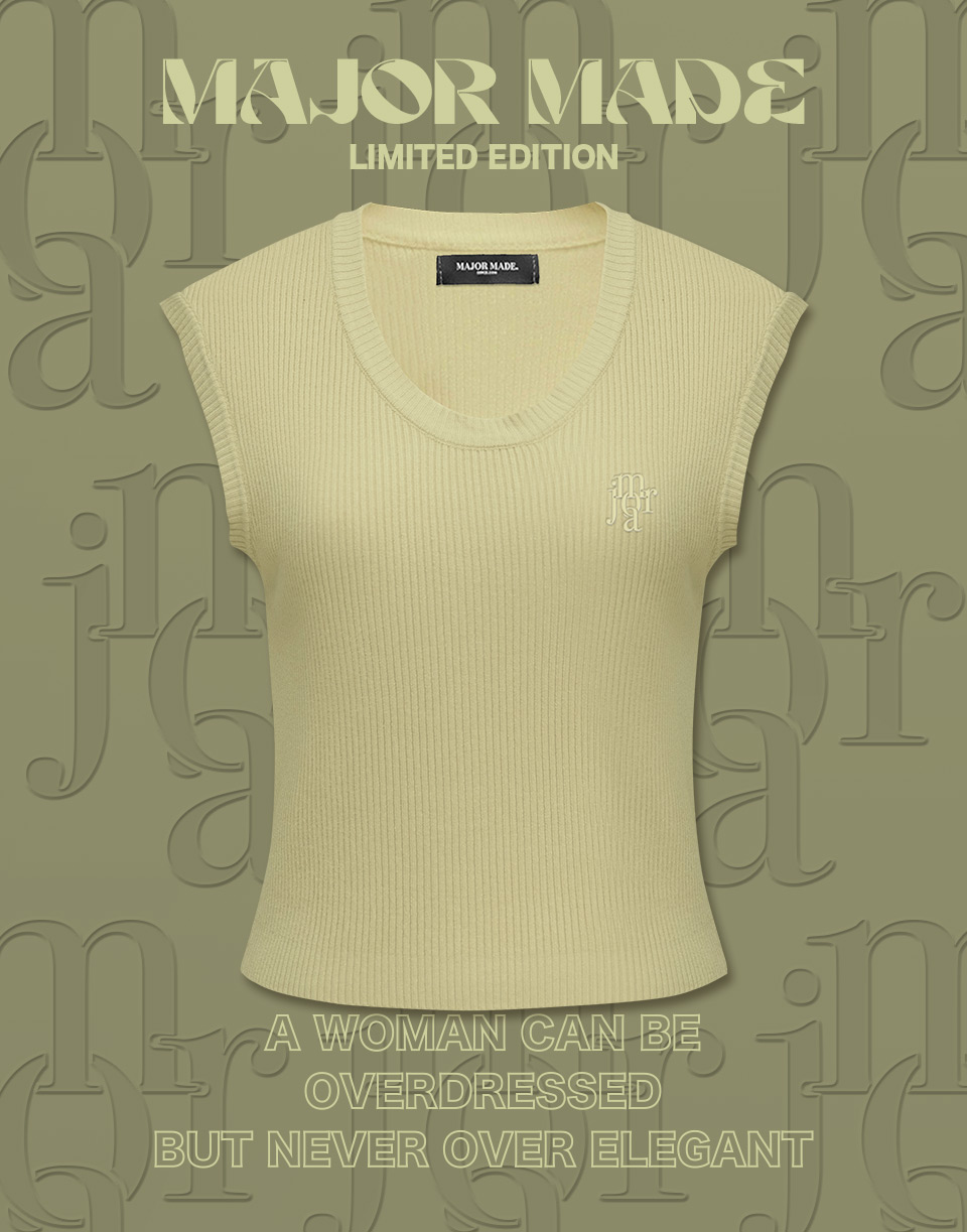 刺繡修身針織背心