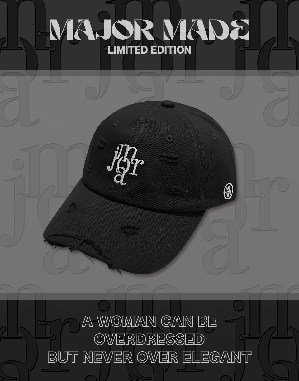 MAJOR字樣刷破感老帽