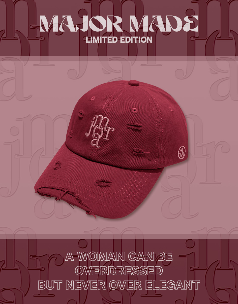 MAJOR字樣刷破感老帽