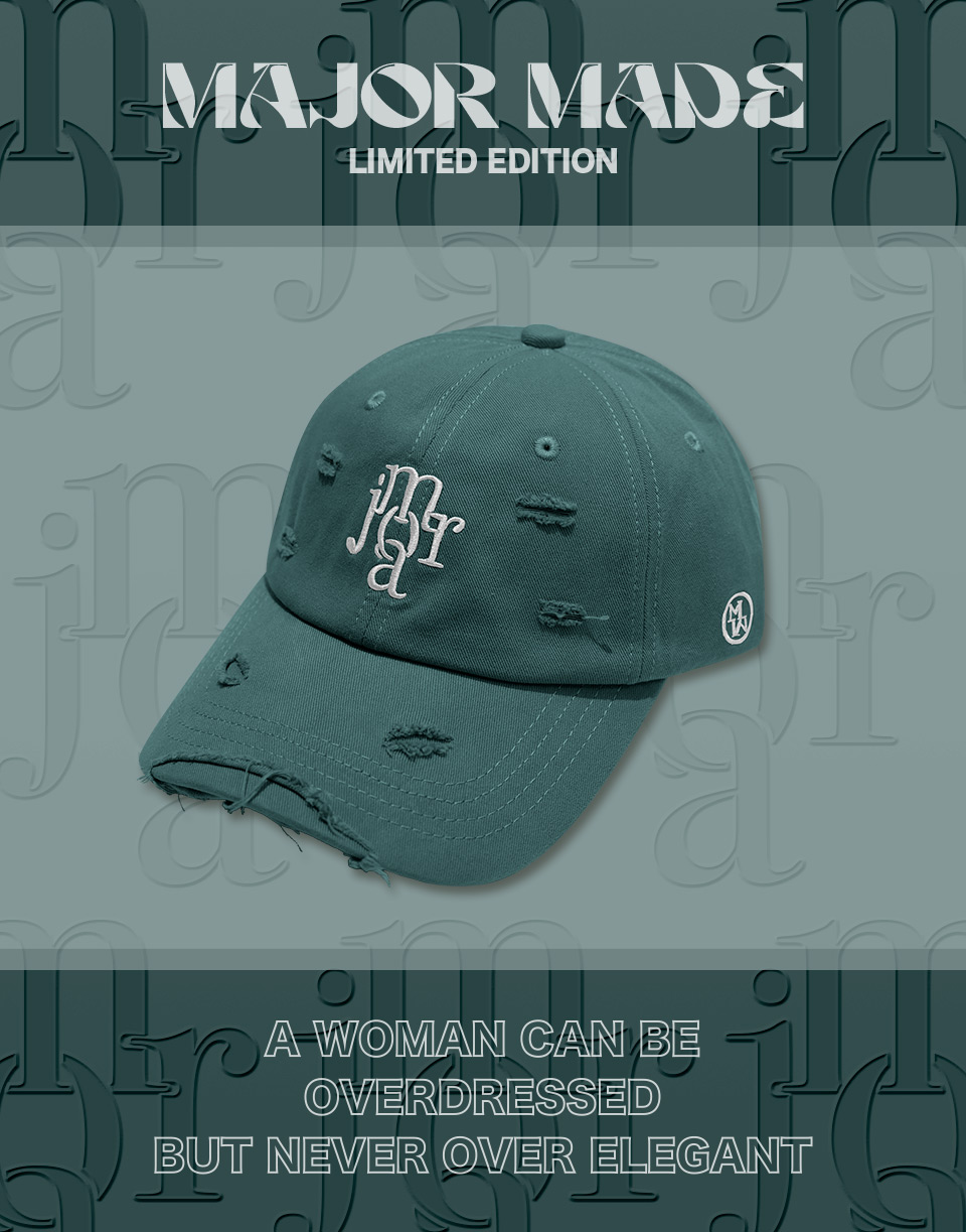 MAJOR字樣刷破感老帽