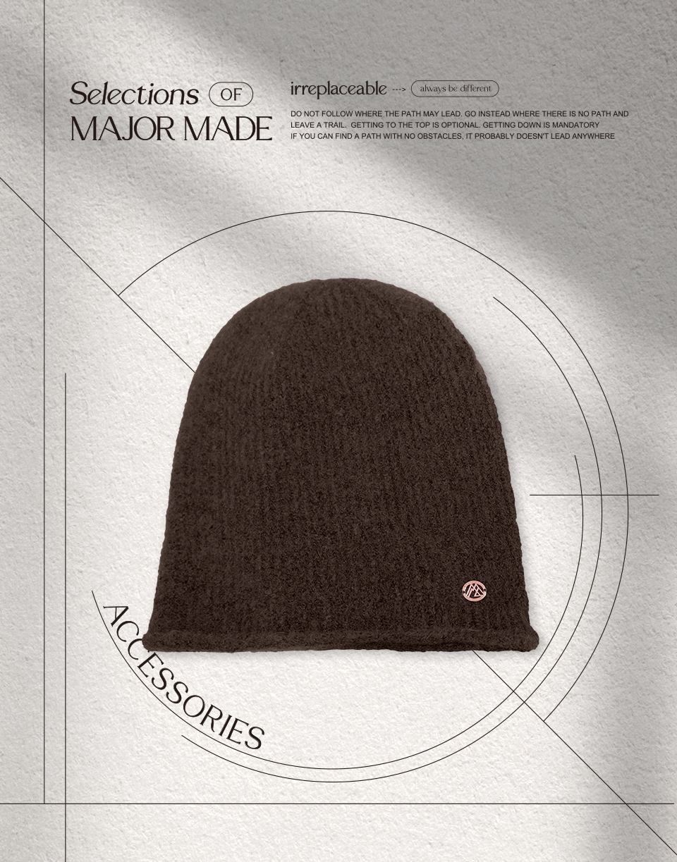 質感捲邊毛呢冷帽