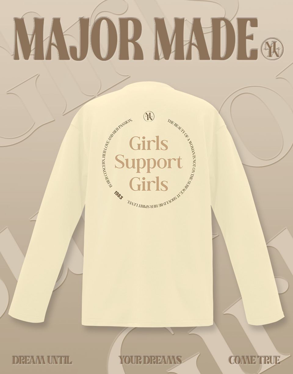 簡約英文圓繞形長TEE