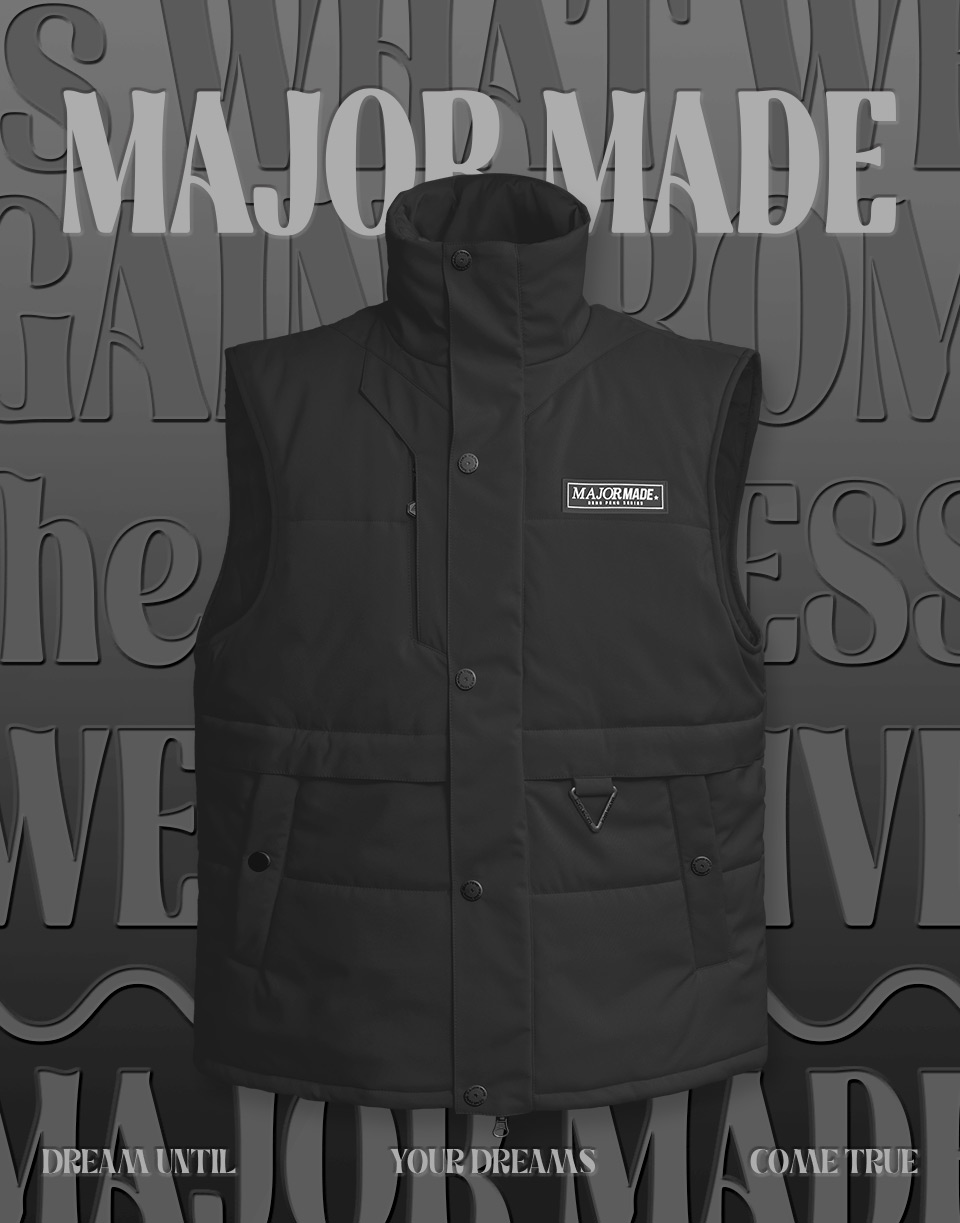 二代防潑水時髦鋪棉背心