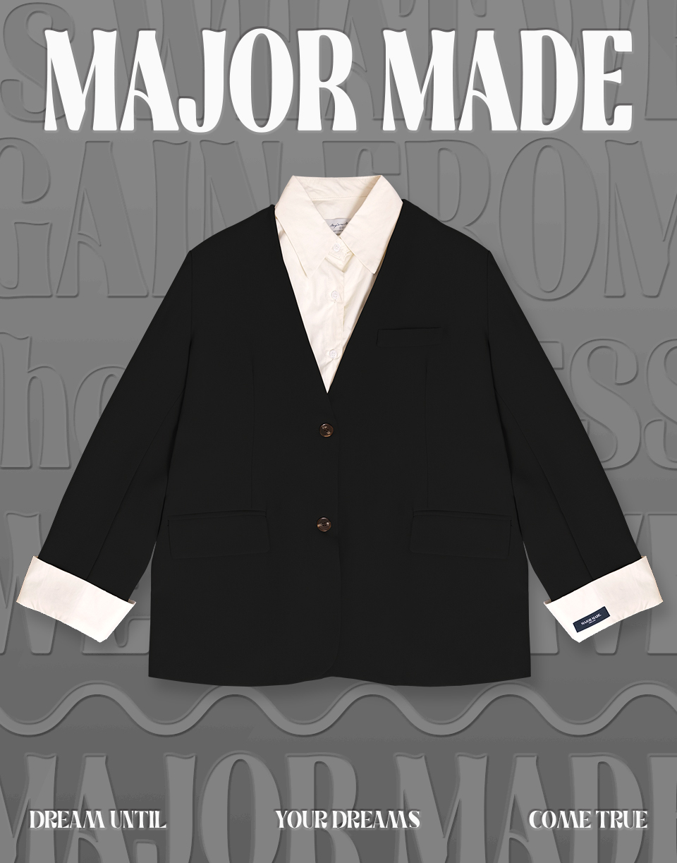 質感假兩件造型西裝外套