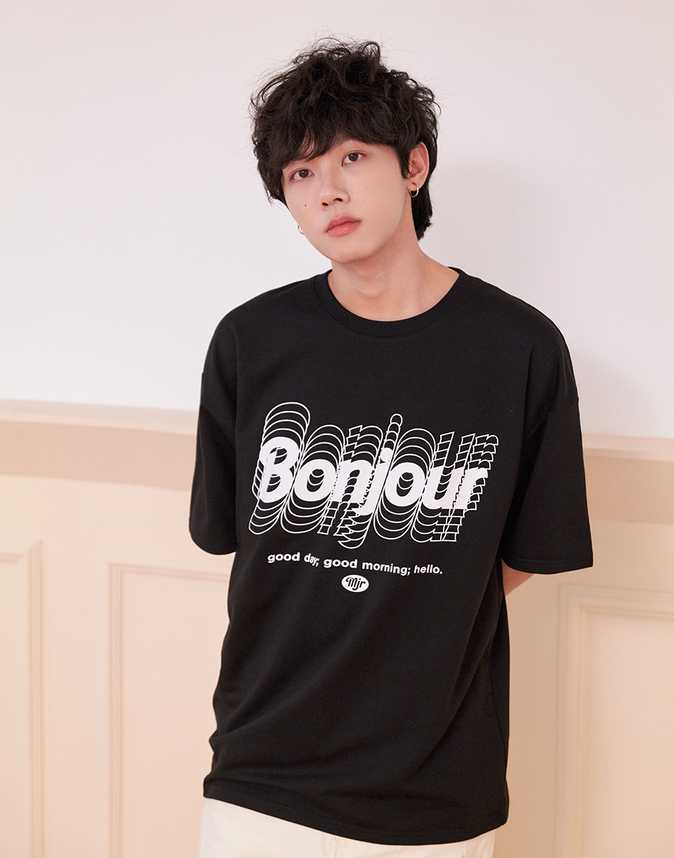 bonjour疊層四色厚膠短TEE