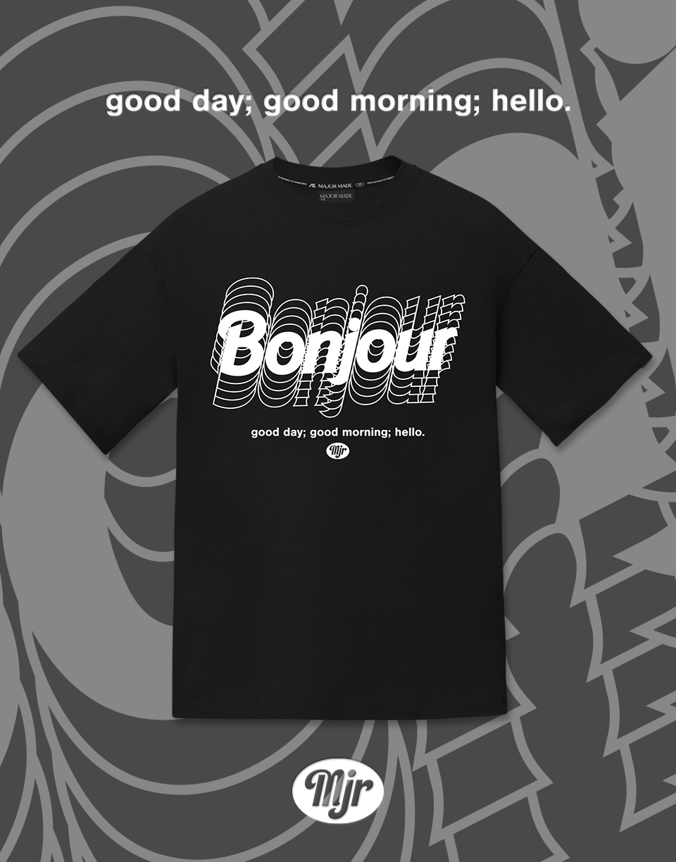 bonjour疊層四色厚膠短TEE