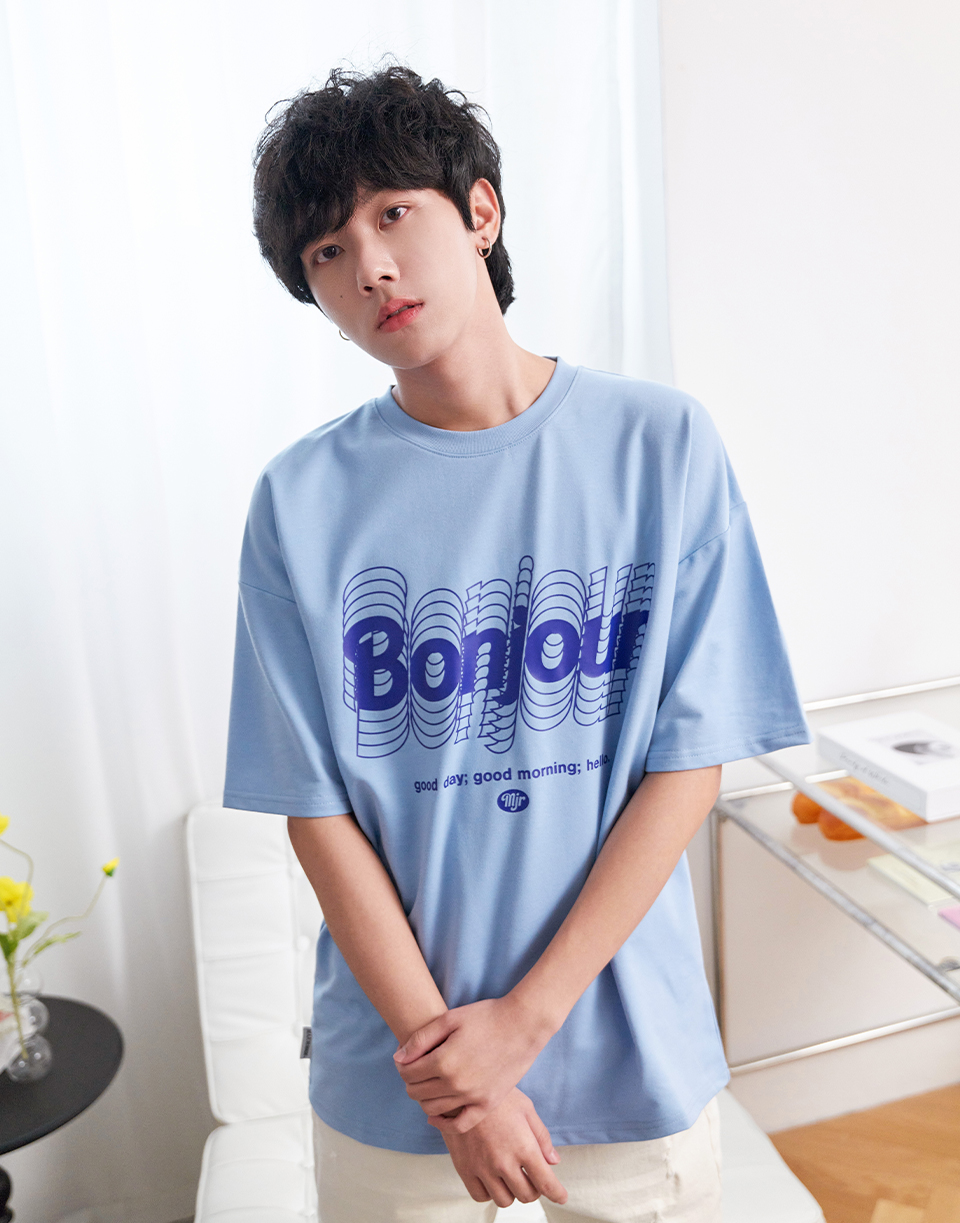 bonjour疊層四色厚膠短TEE