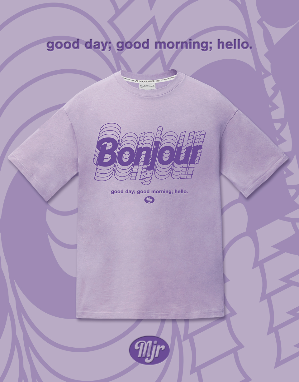 bonjour疊層四色厚膠短TEE